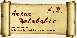 Artur Malobabić vizit kartica